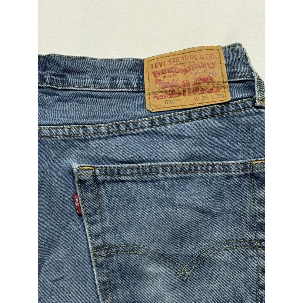 Levis 550 90s‎ Jeans 36x30 Straight Leg Blue denim Casual Medium Wash Pant